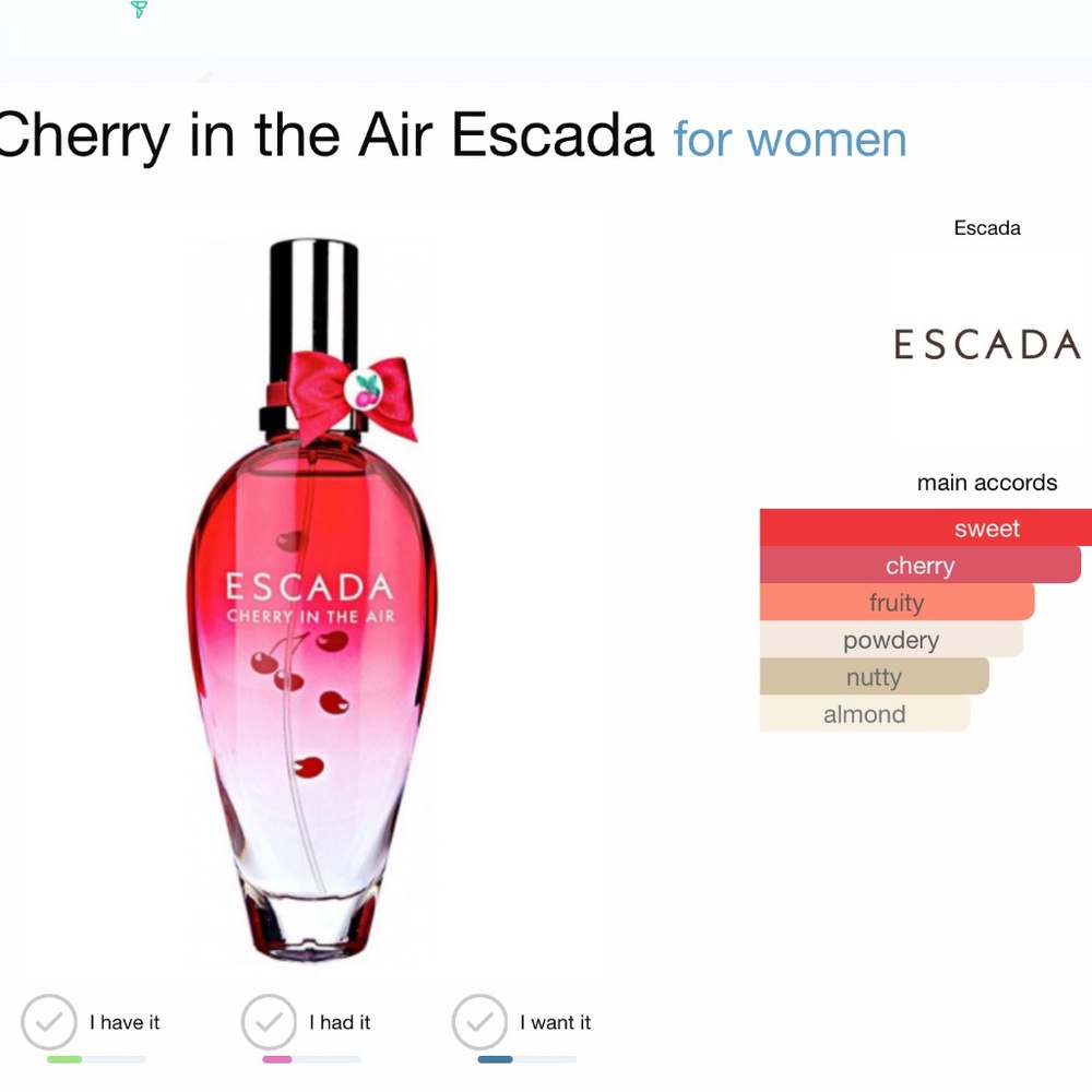 🍒💗  Escada Cherry In The Air 100ml EDT Spray, used70% left.Tester, no cap.